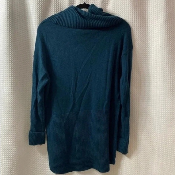 Teal Cowl Neck Sweater - Picture 3 of 3